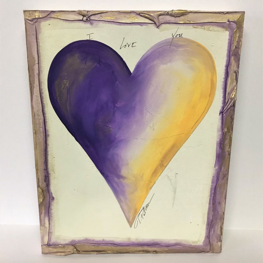 "I Love You" Heart Canvas Painting